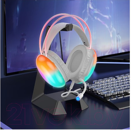 Изображение товара Наушники-гарнитура Hoco W109 (белый)