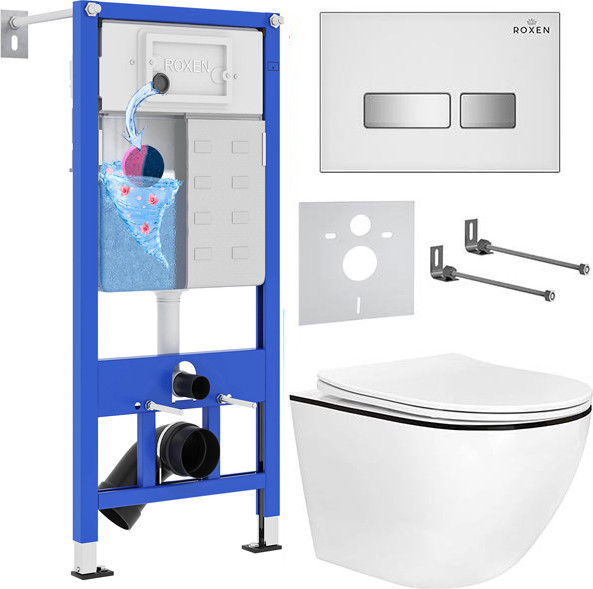 Изображение товара Унитаз подвесной с инсталляцией Roxen StounFix Dual Fresh 964909