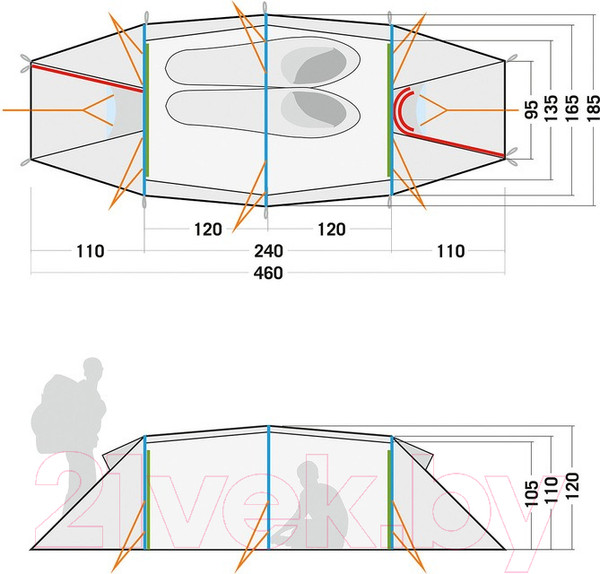 Изображение товара Палатка Tatonka Rokua 3 / 2608.332 (каменно-серый оливковый)