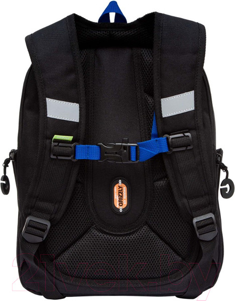Изображение товара Школьный рюкзак Grizzly RAf-493-3 (черный)