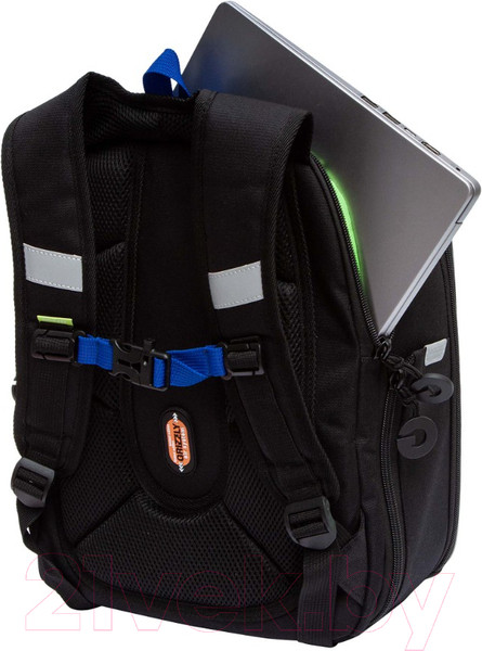 Изображение товара Школьный рюкзак Grizzly RAf-493-3 (черный)