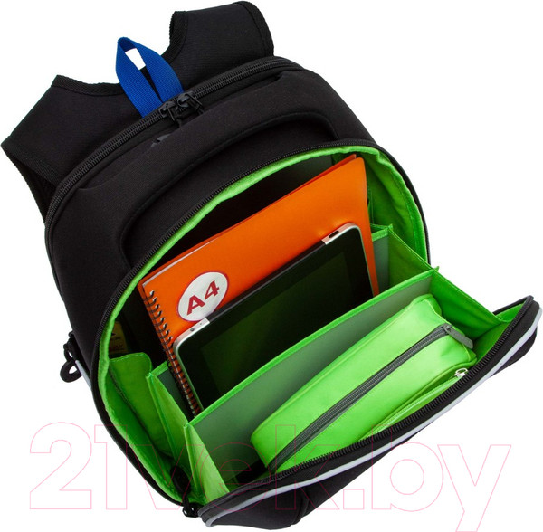 Изображение товара Школьный рюкзак Grizzly RAf-493-3 (черный)