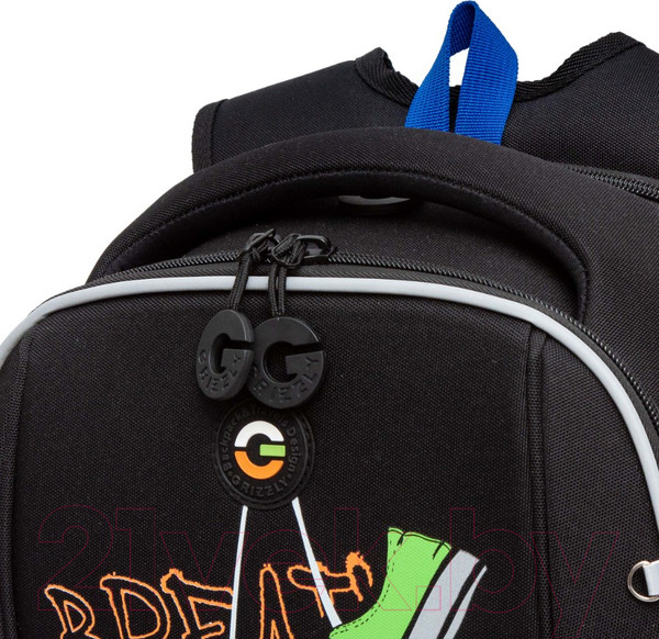 Изображение товара Школьный рюкзак Grizzly RAf-493-3 (черный)