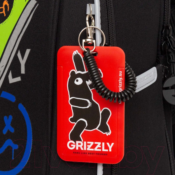 Изображение товара Школьный рюкзак Grizzly RAf-493-3 (черный)