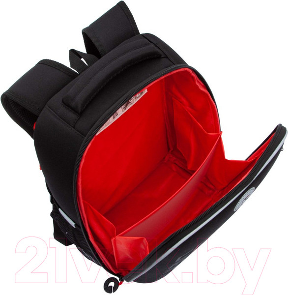 Изображение товара Школьный рюкзак Grizzly RAw-497-10 (черный/красный)
