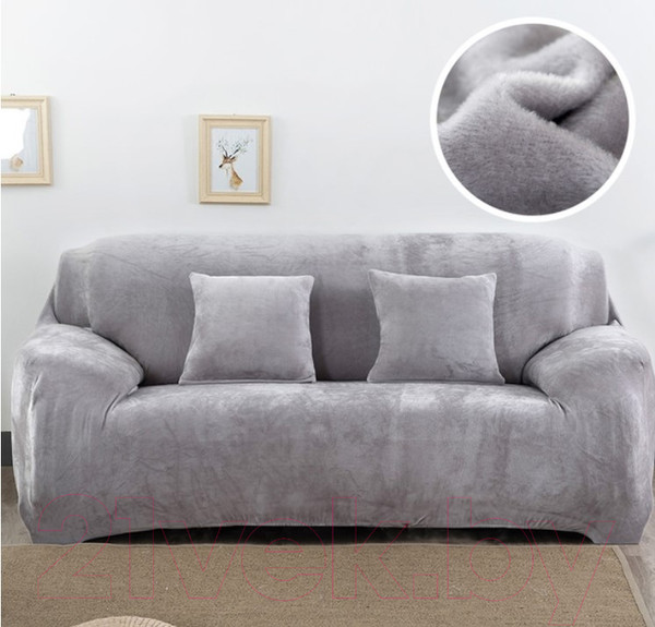 Изображение товара Чехол на 2-х местный диван Mio Tesoro Без наволочки 145-185см / TBD062048002C (серый)