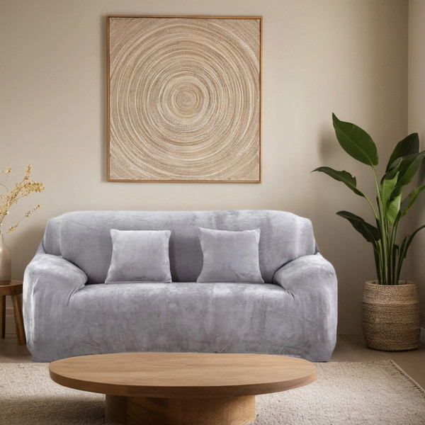 Изображение товара Чехол на 2-х местный диван Mio Tesoro Без наволочки 145-185см / TBD062048002C (серый)