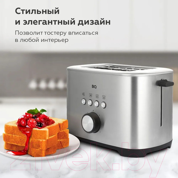 Изображение товара Тостер BQ T1010 (стальной/черный)