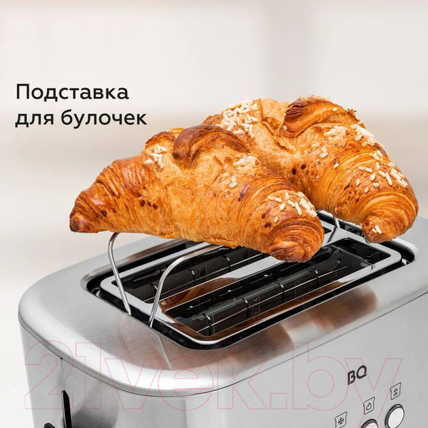 Изображение товара Тостер BQ T1010 (стальной/черный)