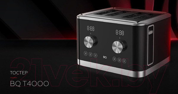 Изображение товара Тостер BQ T4000 (черный/стальной)
