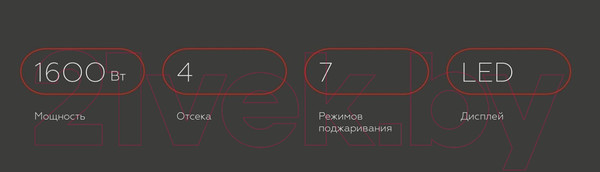 Изображение товара Тостер BQ T4000 (черный/стальной)