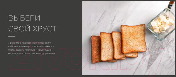 Изображение товара Тостер BQ T4000 (черный/стальной)