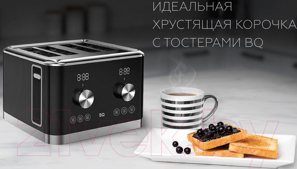 Изображение товара Тостер BQ T4000 (черный/стальной)