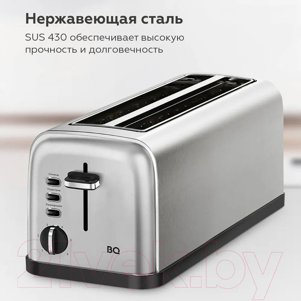 Изображение товара Тостер BQ T2003 (стальной/черный)