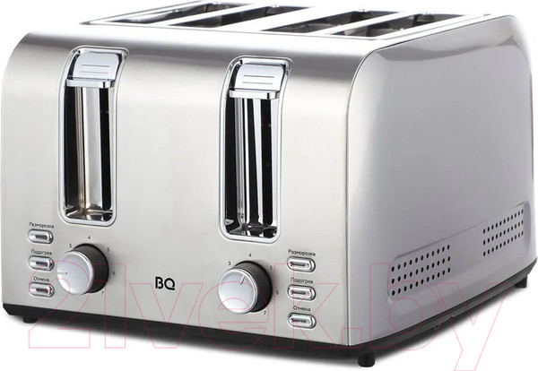 Изображение товара Тостер BQ T2001 (стальной/черный)