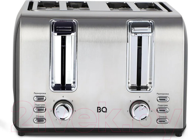 Изображение товара Тостер BQ T2001 (стальной/черный)