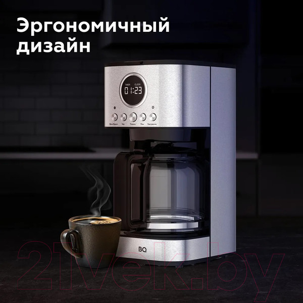 Изображение товара Капельная кофеварка BQ CM1007 (стальной/черный)