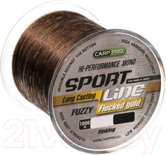 Изображение товара Леска монофильная Carp Pro Sport Line Flecked Gold 1000M / CP2310-0335 (0.335мм)