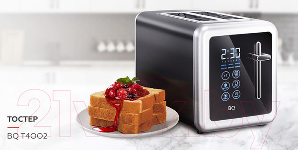 Изображение товара Тостер BQ T4002 (черный/стальной)