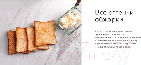 Изображение товара Тостер BQ T4002 (черный/стальной)