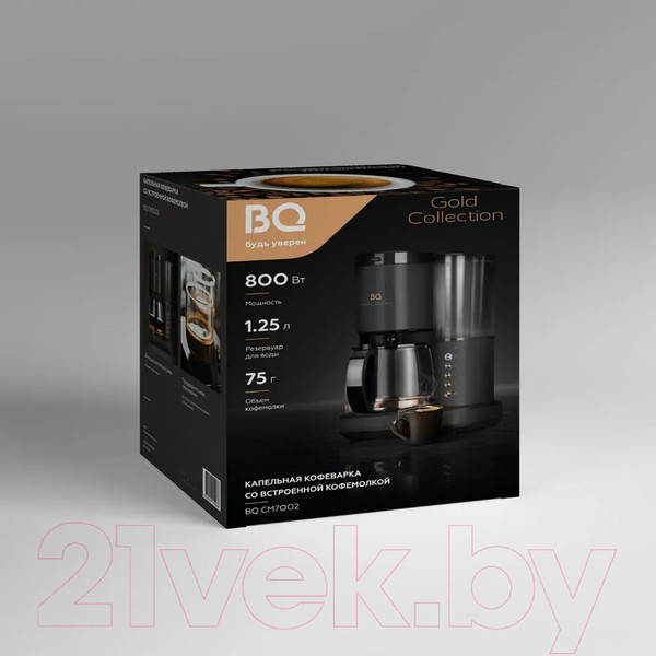 Изображение товара Капельная кофеварка BQ CM7002 (черный/розовое золото)