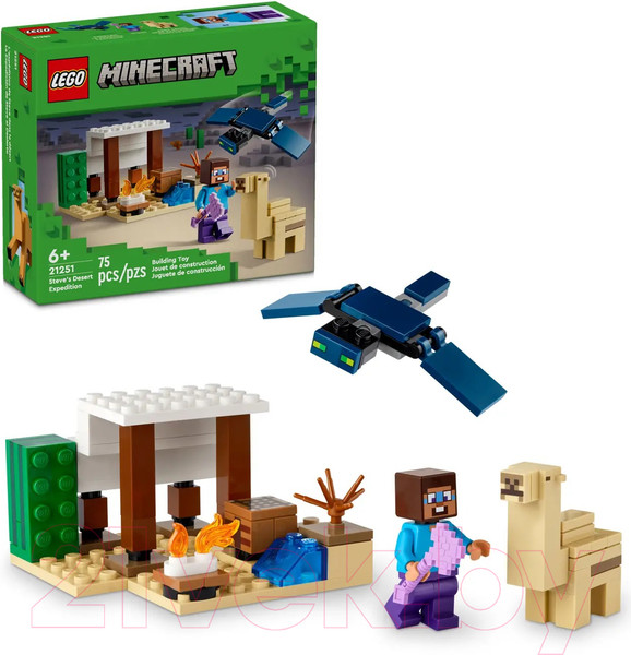 Изображение товара Конструктор Lego Minecraft Экспедиция Стива в пустыню 21251