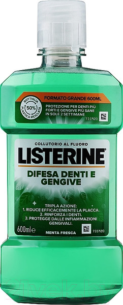 Ополаскиватель для полости рта Listerine Свежая мята (600мл)
