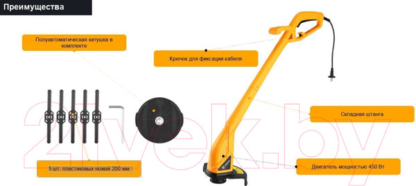 Изображение товара Триммер электрический Deko DKTR450 / 065-1240