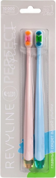 Изображение товара Набор зубных щеток Revyline Perfect Model No.1 DUO / 7879 (персиковый/голубой)