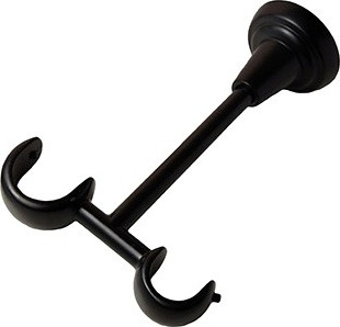 Изображение товара Кронштейн для карниза Lm Decor Двойной Потолочный YB008 D19/19мм (черный матовый)