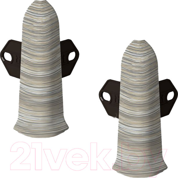 Изображение товара Уголок для плинтуса Ideal Классик 253 Ясень серый с крепежом (5.5см, 2шт, флоупак, наружный)