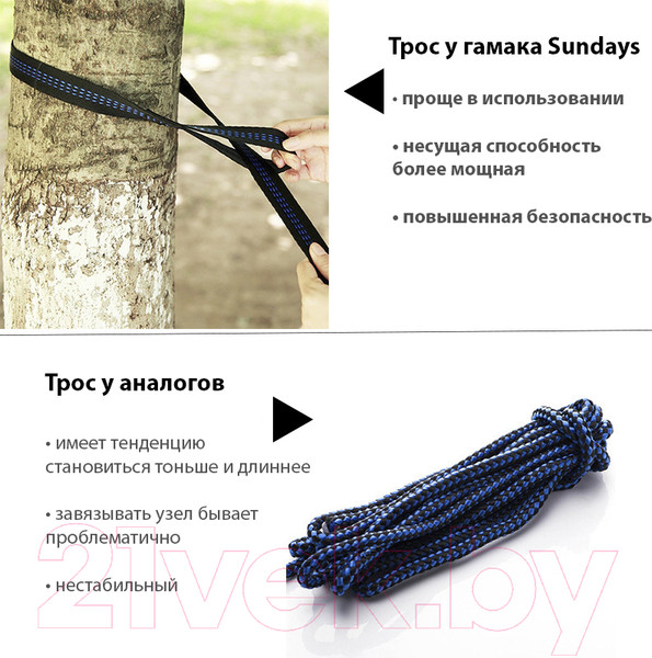 Изображение товара Гамак Sundays С москитной сеткой / OG1320B (черный)