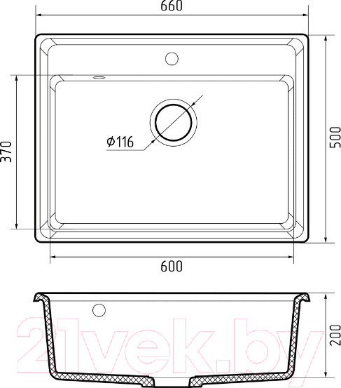 Изображение товара Мойка кухонная GranFest GF-LV-660 (кашемир)