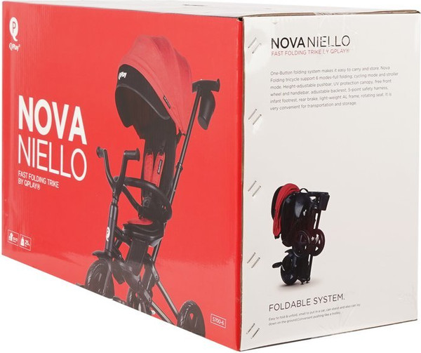 Изображение товара Трехколесный велосипед с ручкой QPlay Nova / 649366 (бежевый)