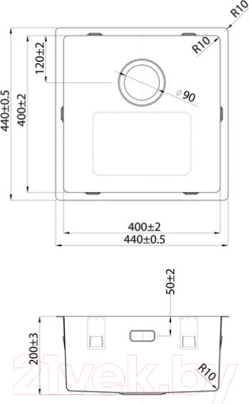 Изображение товара Мойка кухонная IDDIS Prime PRI44S0i77