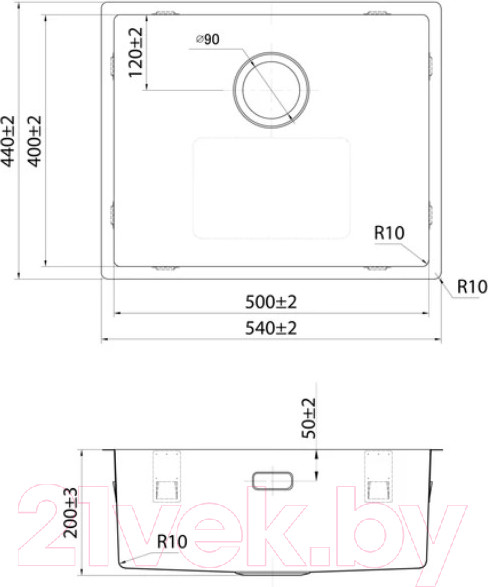 Изображение товара Мойка кухонная IDDIS Prime PRI54S0i77