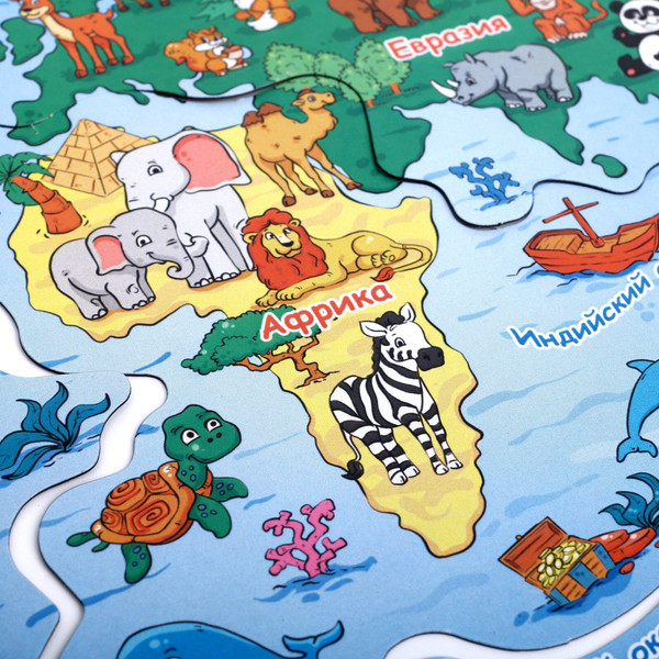 Изображение товара Развивающая игра ToySib 6 континентов / 9218274