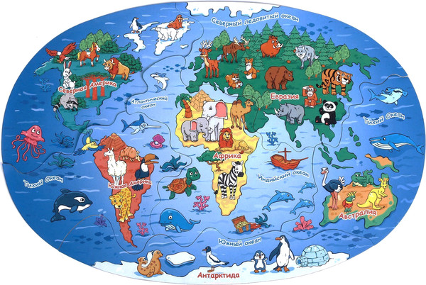 Изображение товара Развивающая игра ToySib 6 континентов / 9218274