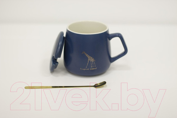 Изображение товара Кружка с ложкой Swed house MR1-5 (синий)