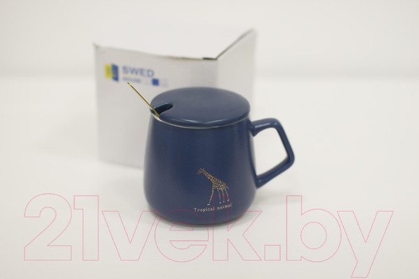 Изображение товара Кружка с ложкой Swed house MR1-5 (синий)