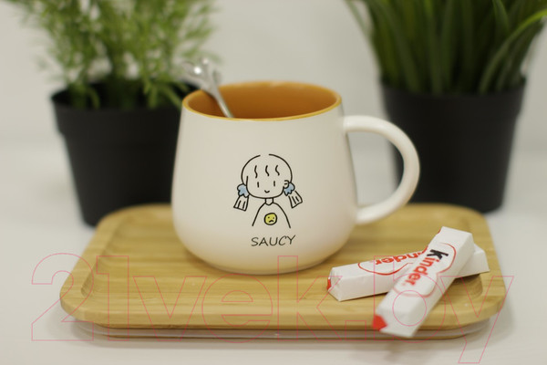 Изображение товара Кружка с ложкой Swed house MR3-6 (белый)