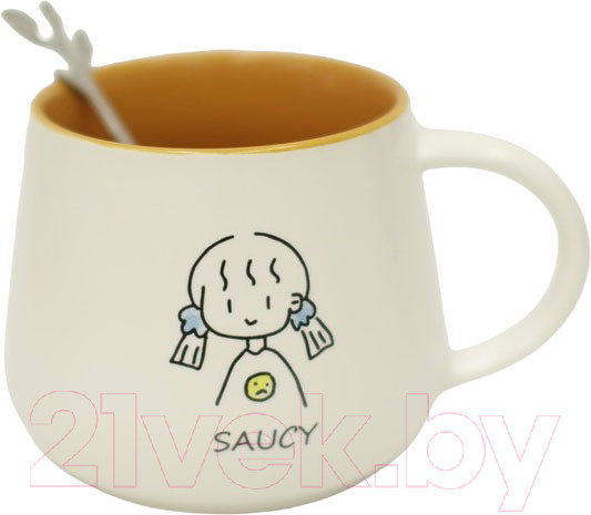 Изображение товара Кружка с ложкой Swed house MR3-6 (белый)