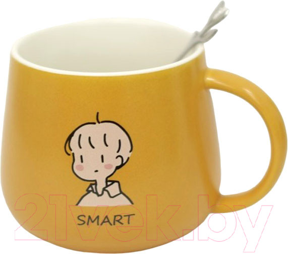 Изображение товара Кружка с ложкой Swed house MR3-6 (желтый)