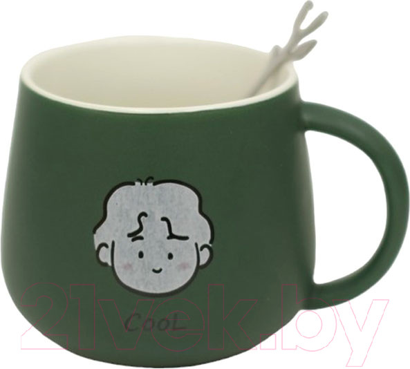 Изображение товара Кружка с ложкой Swed house MR3-6 (зеленый)