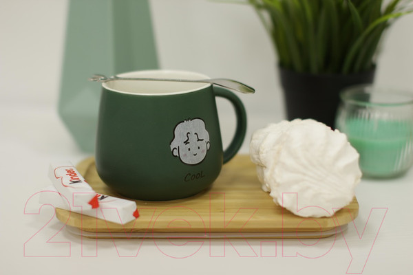 Изображение товара Кружка с ложкой Swed house MR3-6 (зеленый)