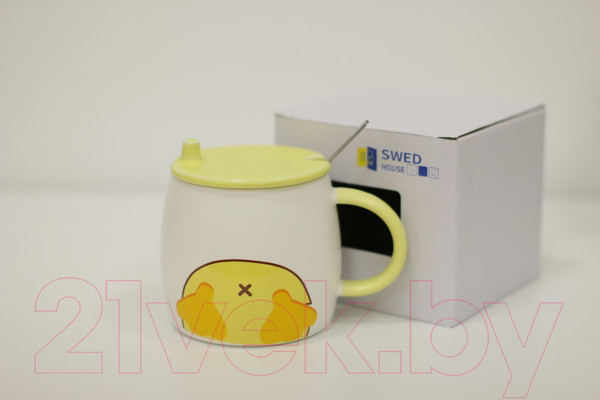 Изображение товара Кружка с ложкой Swed house MR3-7 (белый)