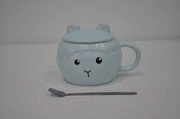 Изображение товара Кружка с ложкой Swed house MR3-11 (голубой)