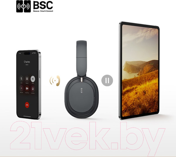 Изображение товара Беспроводные наушники Baseus Bowie D05 (серый)