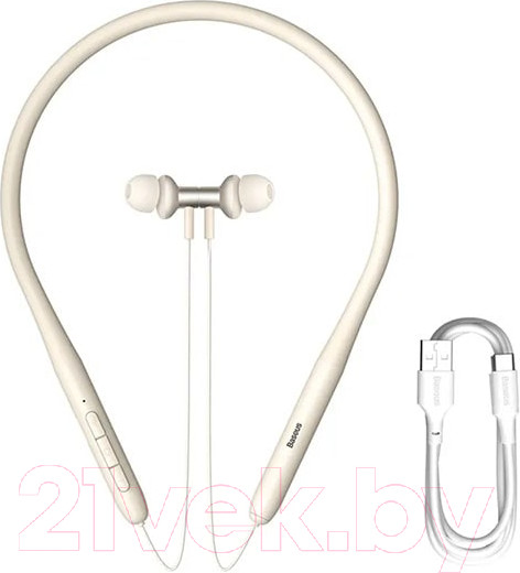 Изображение товара Беспроводные наушники Baseus Bowie P1x / 681201383B (бежевый)