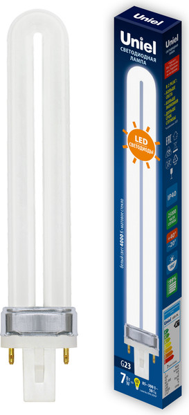 Изображение товара Лампа Uniel LED-PL-7W/4000K/G23/FR PLZ03WH / UL-00005662